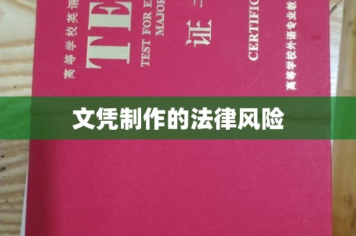 洪梅文凭制作的法律风险