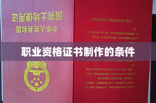 洪梅职业资格证书制作的条件