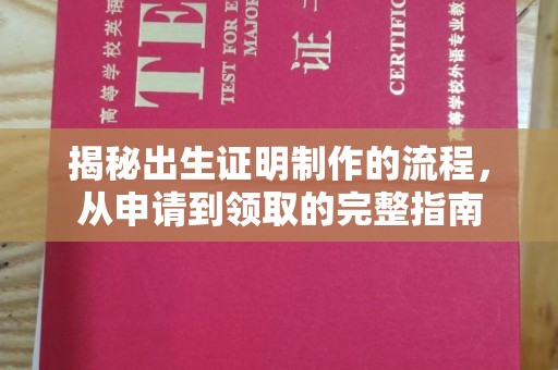 洪梅揭秘出生证明制作的流程，从申请到领取的完整指南